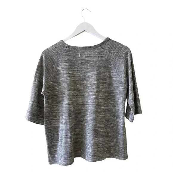 2 for $30 Rag and Bone Gray Heathers Crewneck, 1/3 sleeves Womens Top - Picture 2 of 5